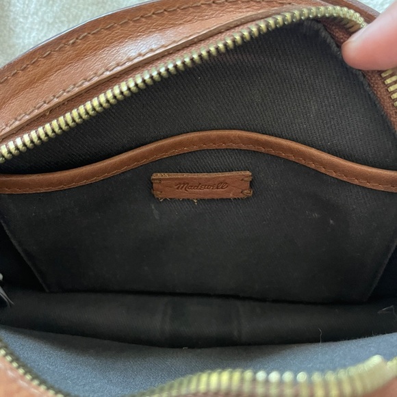 Madewell Half Moon Leather Crossbody Bag Brown Convertible Clutch Women’s Purse - Picture 4 of 5
